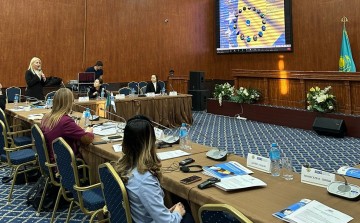 The President of the Association, Kristina Jozić, presented at the Round Table in Astana