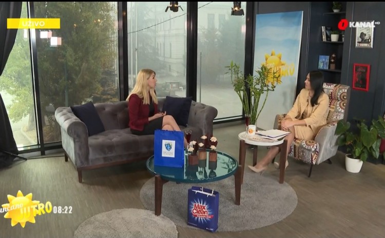 President of the Association, Kristina Jozić, in the morning program of Channel 0