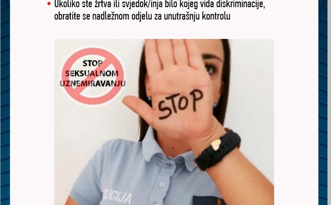 Slanje poruke o NULTOJ TOLERANCIJI prema seksualnom i uznemiravanju na osnovu spola u policiji