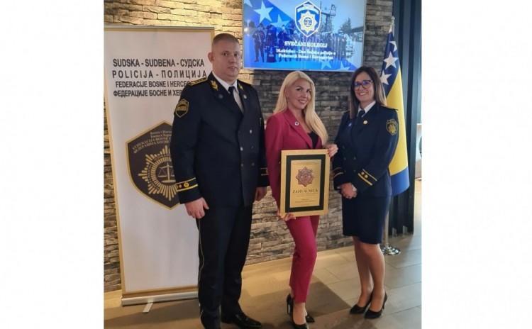 "Policewomen's Network" Association awarded for contribution to the improved work of the Judicial Police of FBiH 