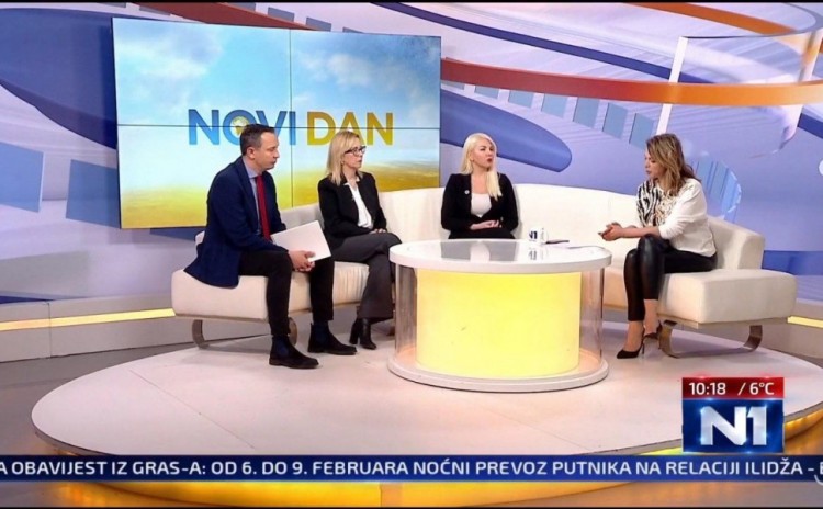 The President of the  Association, Kristina Jozić, spoke about sexual harassment in "Novi dan" show